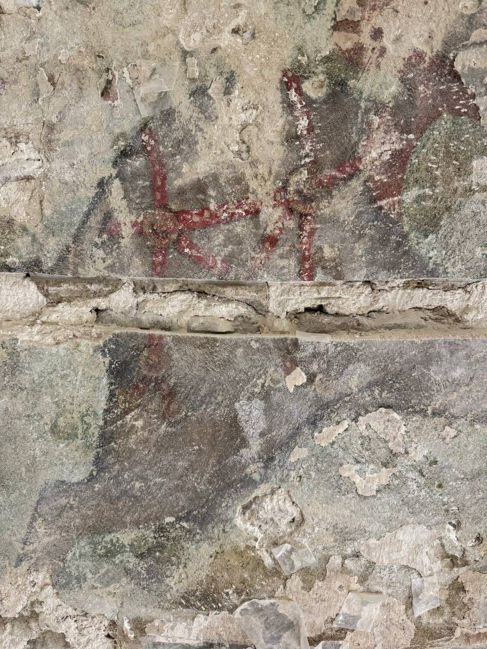 Часткове зображення коней на розписі XVI ст.