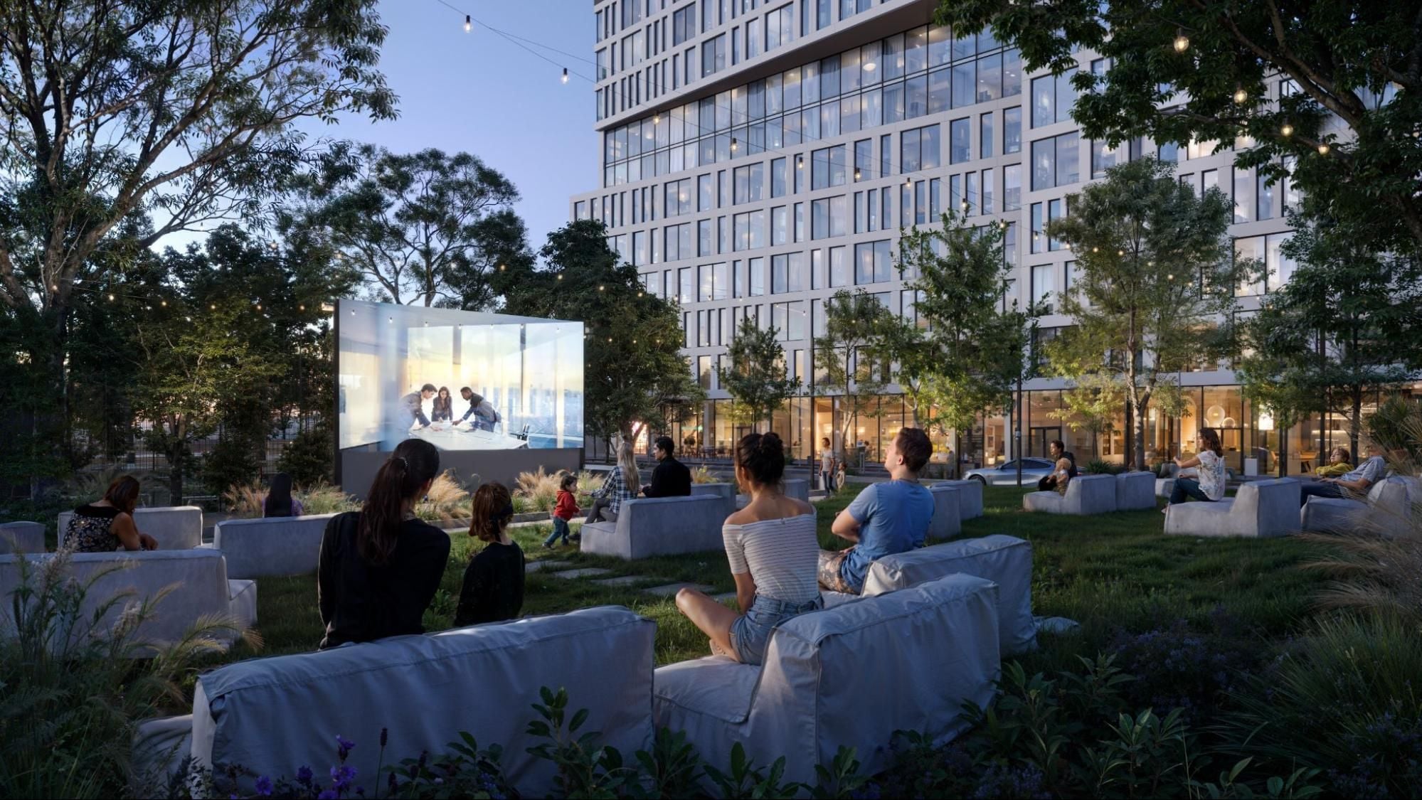 Кіно під відкритим небом у ЖК Big Ben / Візуалізація РІЕЛ