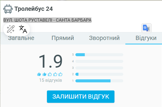  24 тролейбус Львів: розклад, маршрут, зупинки, ціна та пересадки