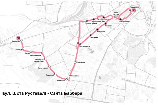  24 тролейбус Львів: розклад, маршрут, зупинки, ціна та пересадки