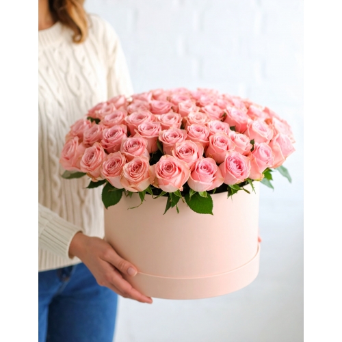 Букет 101 рожева троянда "Тобі коханій"