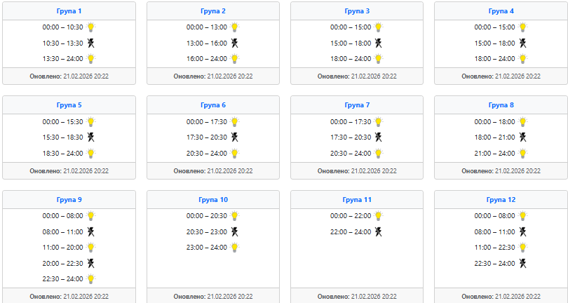 image ‣ Українські новини Графіки відключень світла 21 лютого на заході України