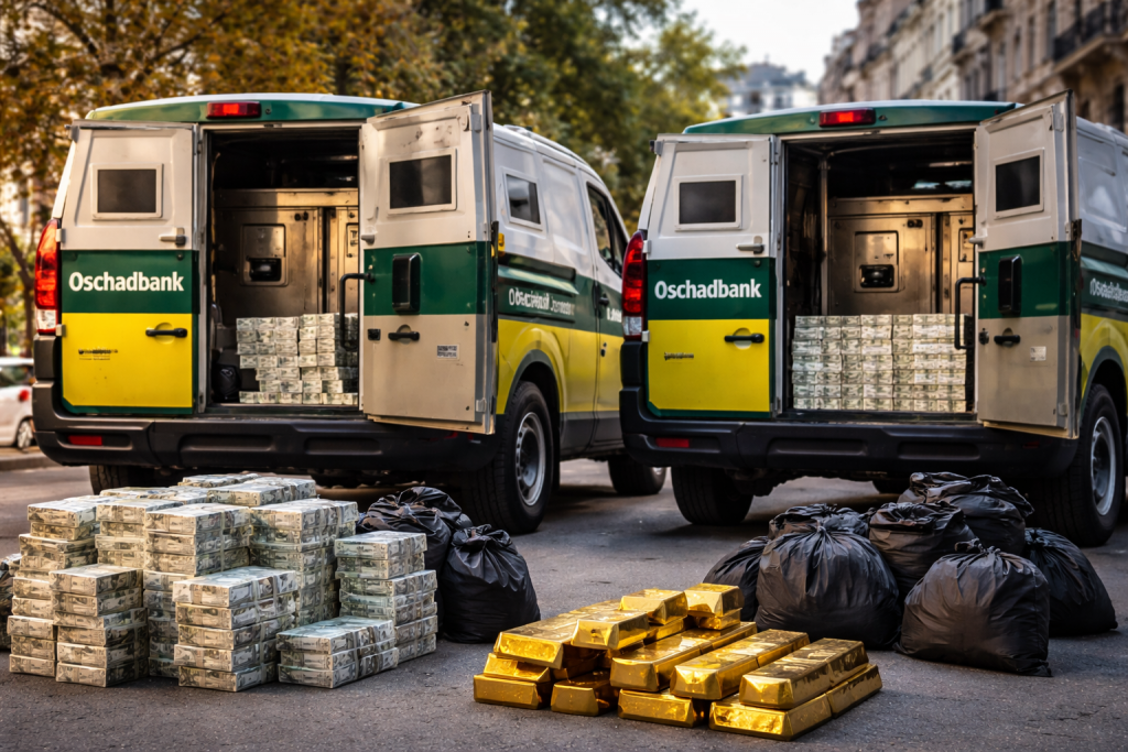 скільки грошей було в інкасаторських авто Ощадбанку