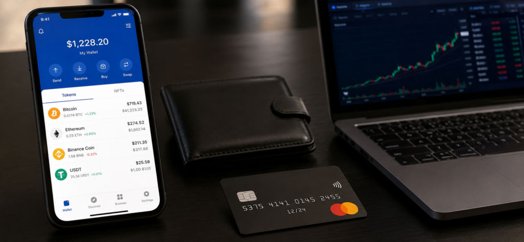 Trust Wallet - вивід на карту