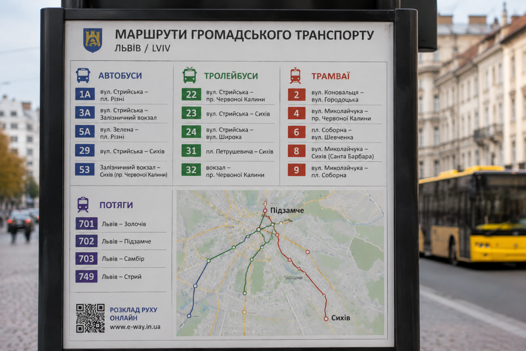 маршрути Львів Як доїхати з Підзамче до Сихова у Львові