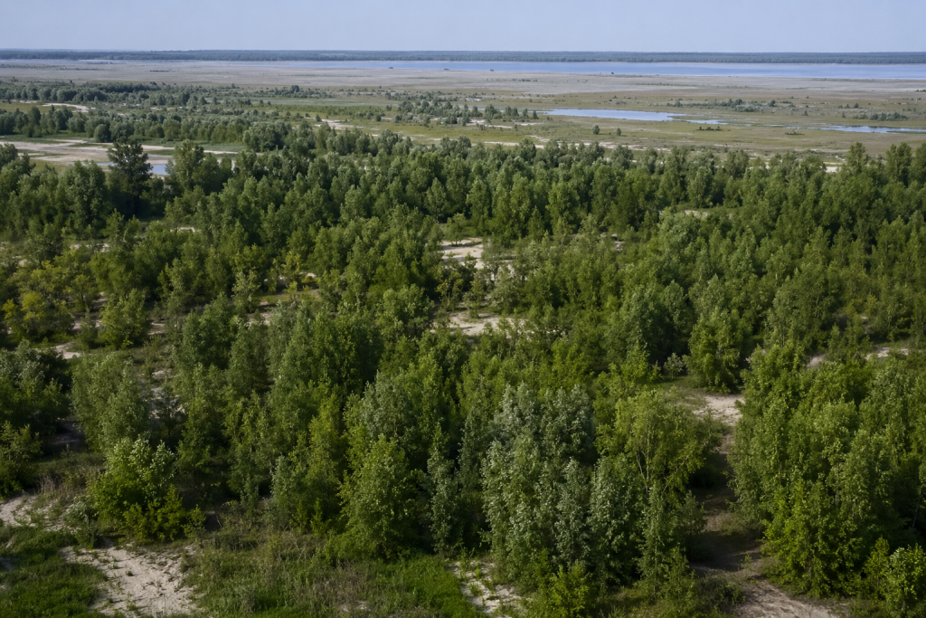 На дні колишнього Каховського моря виріс молодий ліс