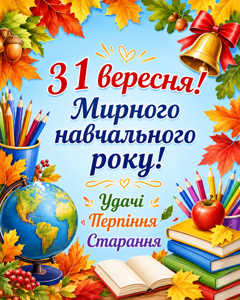 image ‣ Українські новини Привітання з 1 вересня 2026: школярам і вчителям