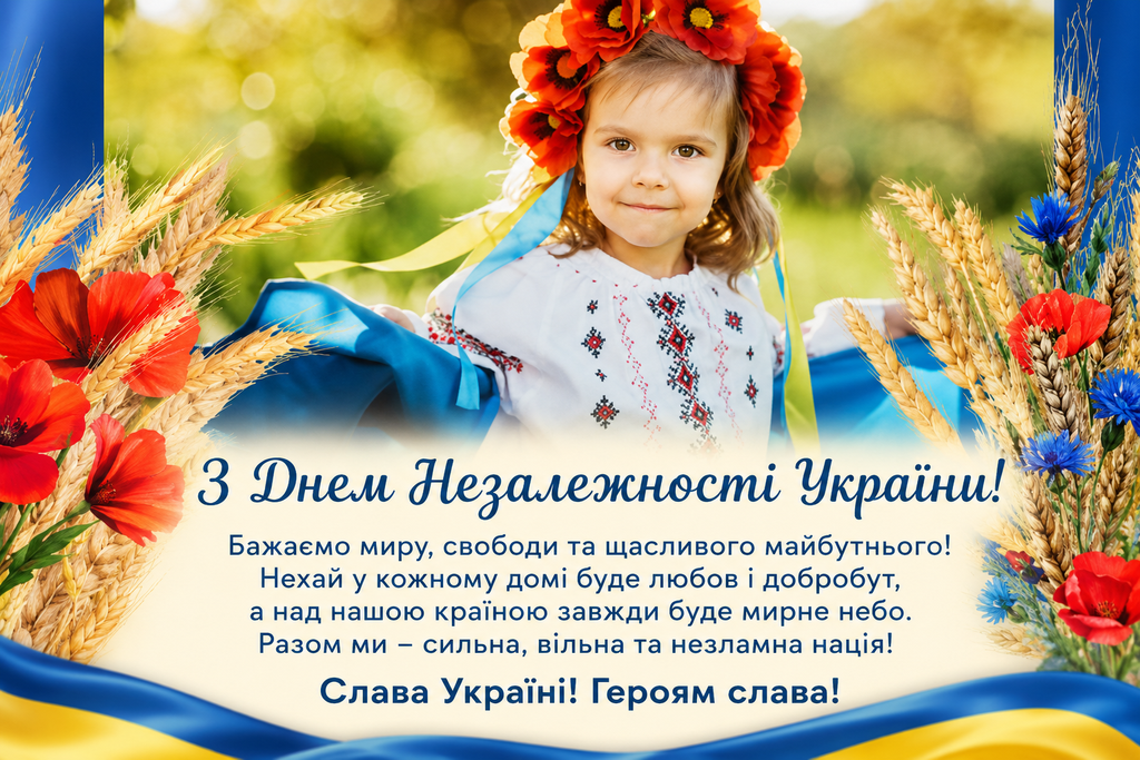 image ‣ Українські новини привітання з Днем Незалежності Привітання з Днем Незалежності України 2026