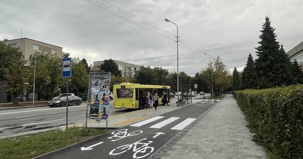 Прибирання незаконної реклами на велодоріжці вулиці Стрийської у Львові