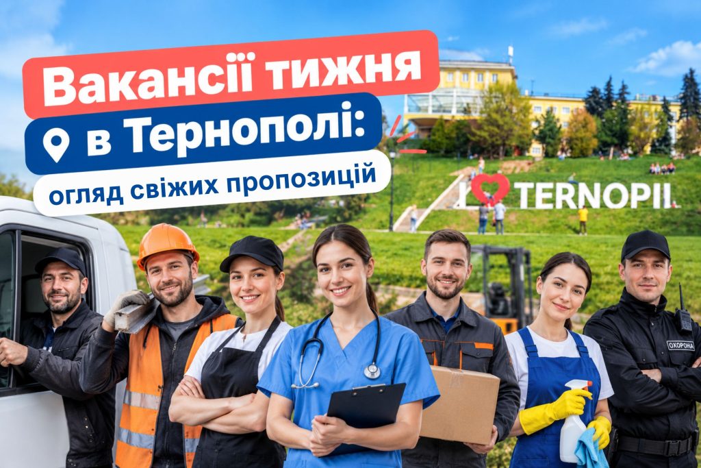 Символічна сцена з переліком вакансій на столі, смартфон та чашка кави