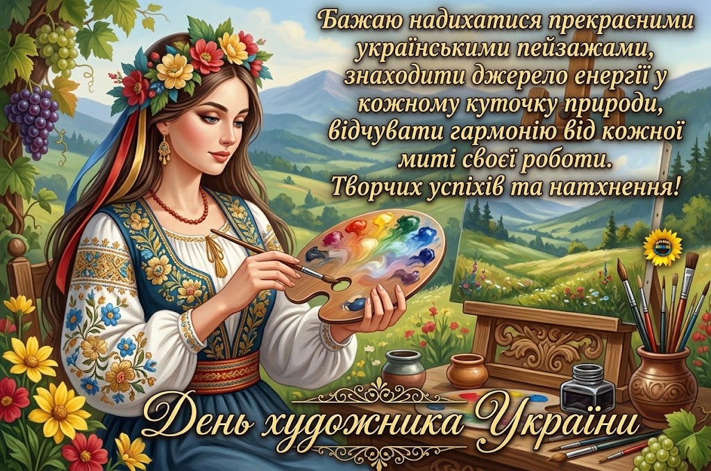 4f8a6497-9588-4415-81e4-48cecd159b4f ‣ Українські новини Днем художника України День художника 2026: красиві та щирі привітання