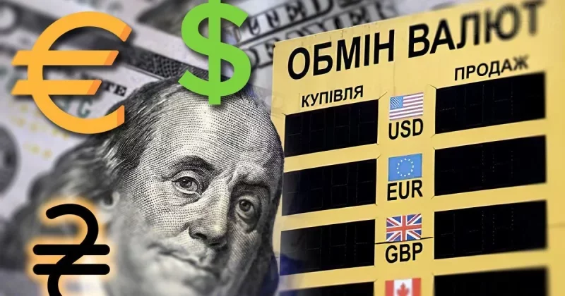 купюри долара і гривні поруч із калькулятором і календарем