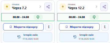image ‣ Українські новини Відключення світла 17 жовтня 2026: графіки 7 областей