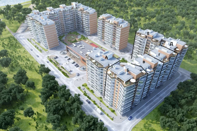 символічна сцена з моделями будинків, доларами та планами, без облич і логотипів